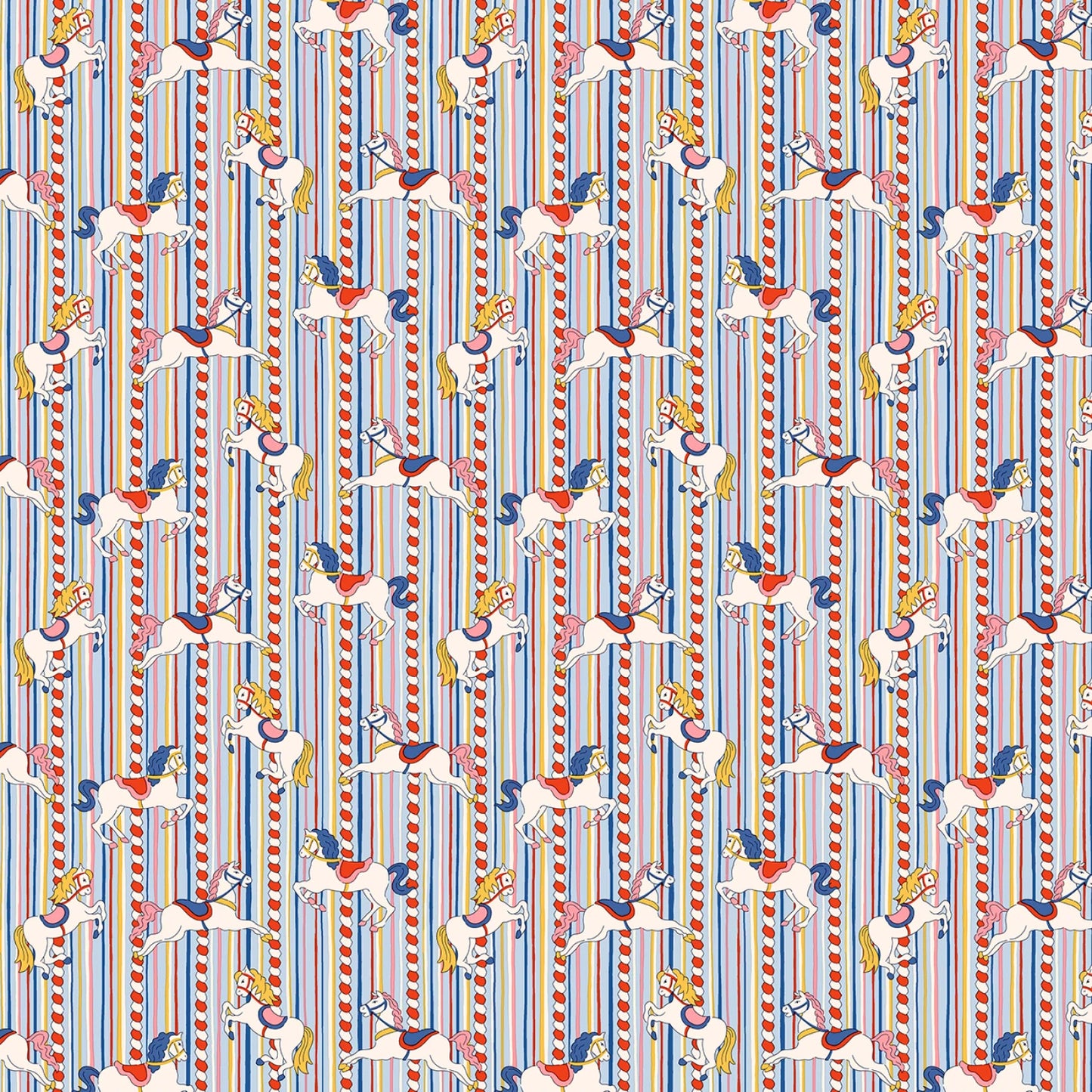 ハンドメイド用生地|Liberty Summer Fair Emolly Carousel A 反物(13.7m×110cm)綿100%