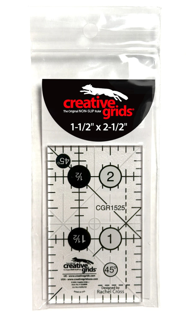 ルーラー CREATIVE GRIDS 1-1/2" x 2-1/2" フライングギース長方形