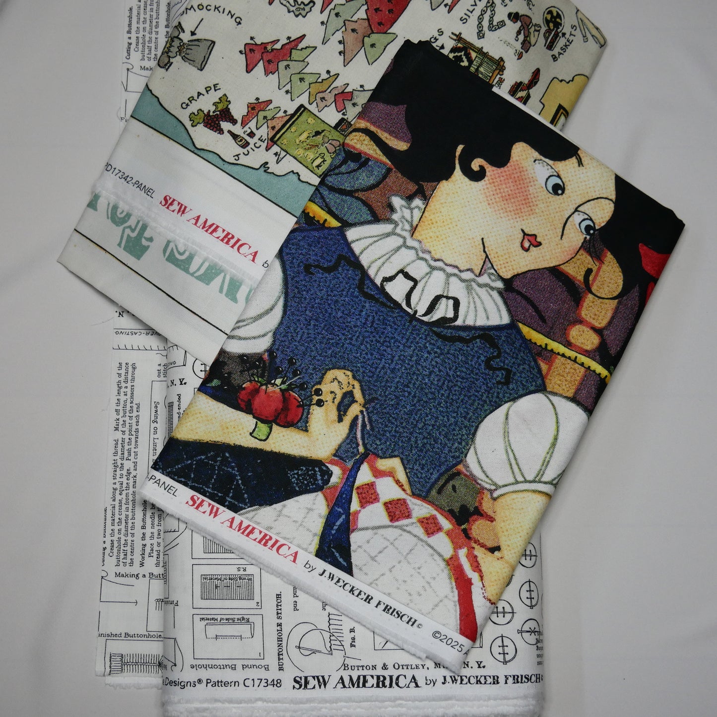 パネル生地|Sew America Pillow Panel 23½インチ×43½インチ(約60cm×110cm)綿100%