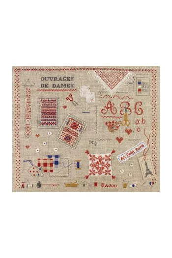 クロス・ステッチ図案 サンプラーOUVRAGES DE DAMES