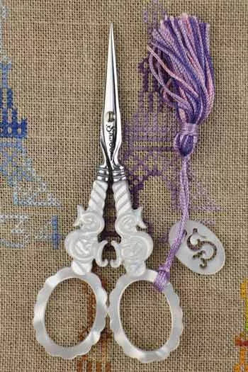 Sajou 刺しゅう用ハサミ マザー・オブ・パール調「S」モデル|フランス製 刺繍ハサミ
