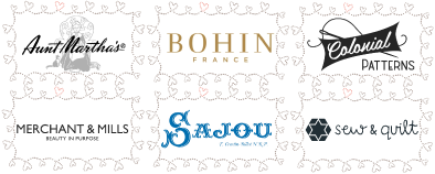 直輸入メーカー Aunt Martha's / Bohin / Colonial Patterns / Merchant & Mills / Maison Sajou / Sew & Quilt