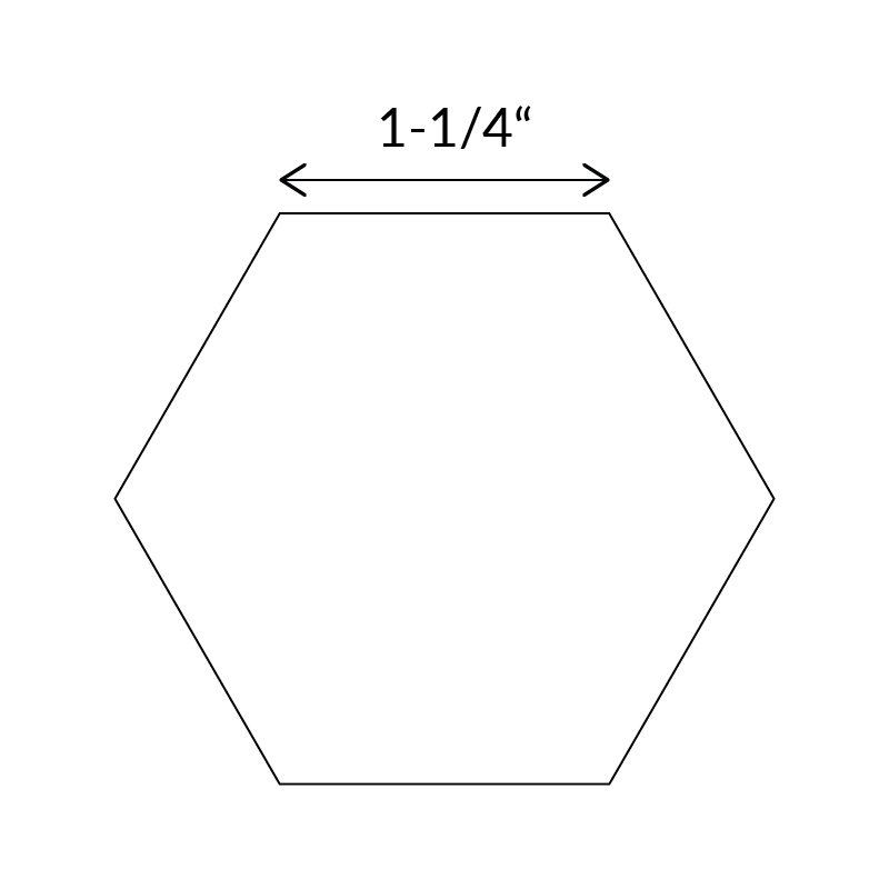 1-1/4"ヘキサゴン