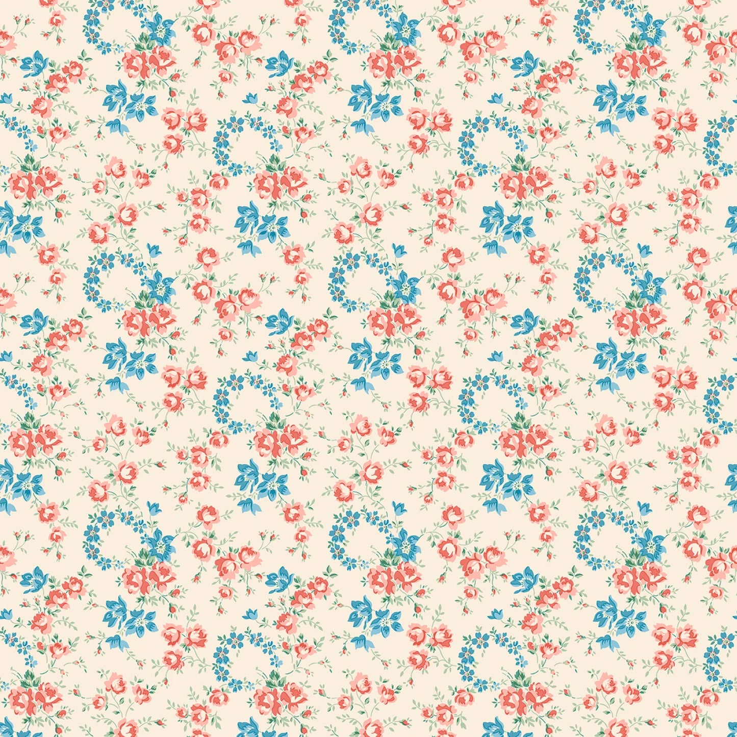 ハンドメイド用生地｜Liberty Palace Gardens Petal Crown C 反物（13.7m×110cm）綿100%