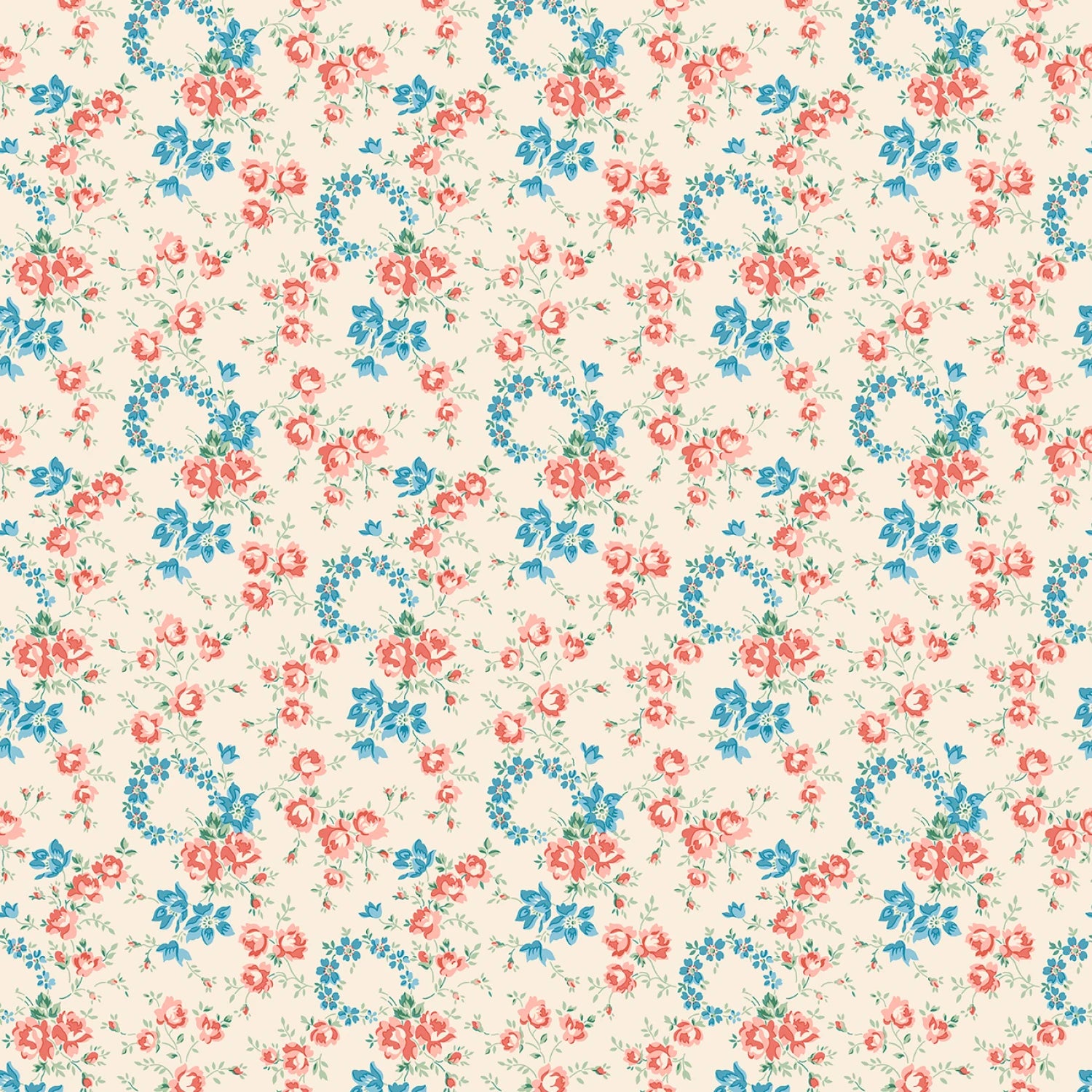 Liberty Palace Gardens Petal Crown C 反物生地｜綿100% 13.7m×110cm