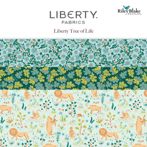 パッチワーク生地セット|LIBERTY 5インチスクエア(約12.7cm角)42枚 TREE OF LIFE/GREEN
