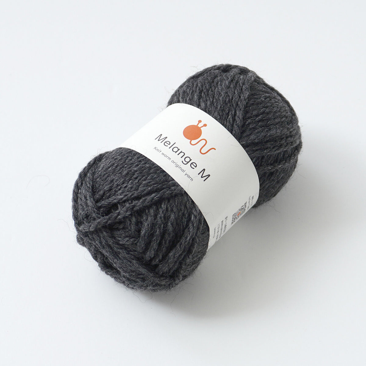 Knitworm メランジ M | グレー｜並太毛糸 ウール混 30g（60m）