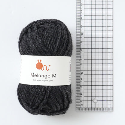 Knitworm メランジ M | グレー｜並太毛糸 ウール混 30g（60m）