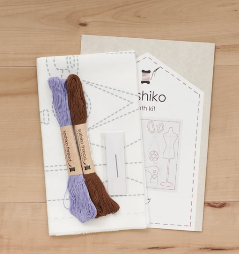 刺し子のふきんキット 初心者向け｜図案プリント済み・道具セット