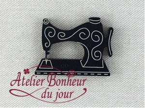 フランス製 木製ボタン ミシン・ノワール｜Atelier Bonheur du Jour