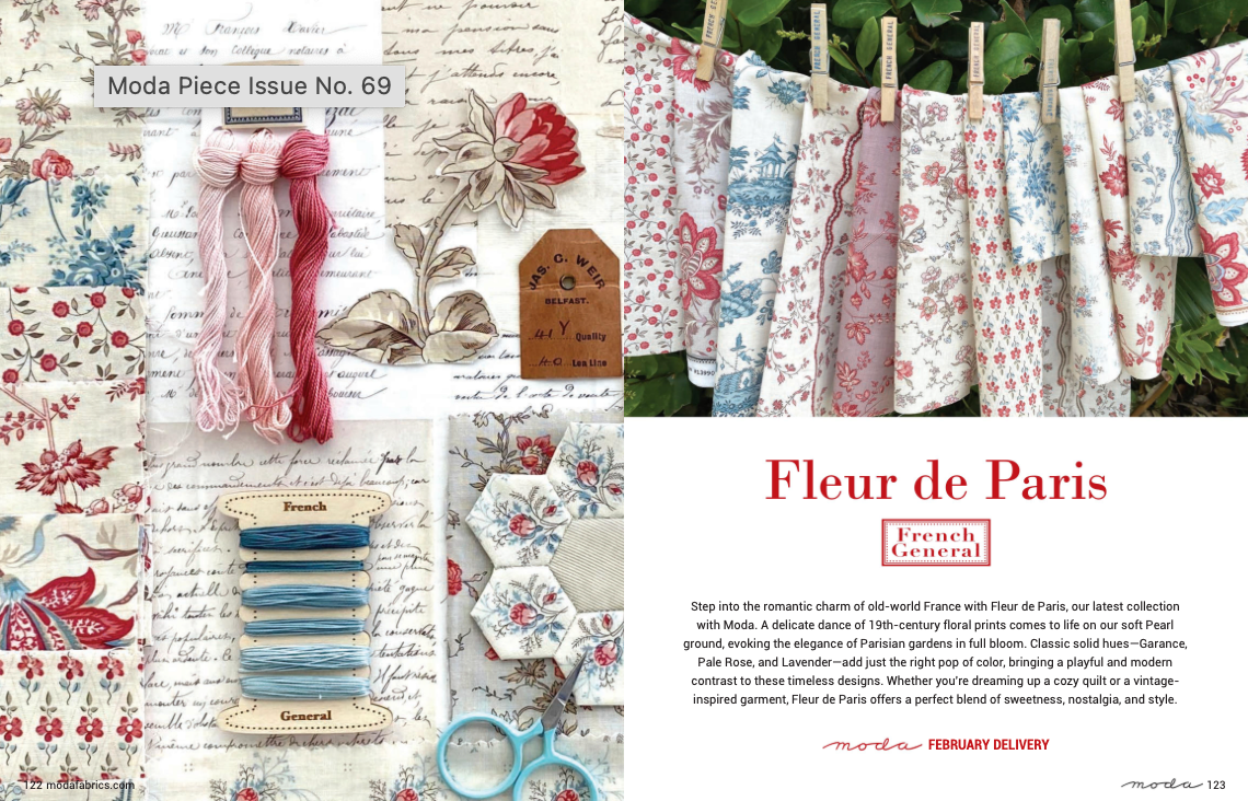 パッチワーク生地セット | Fleur de Paris 5インチプリカット｜French General / Moda