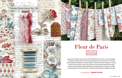 パッチワーク生地セット | Fleur de Paris 5インチプリカット｜French General / Moda
