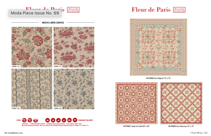 パッチワーク生地セット | Fleur de Paris 5インチプリカット｜French General / Moda
