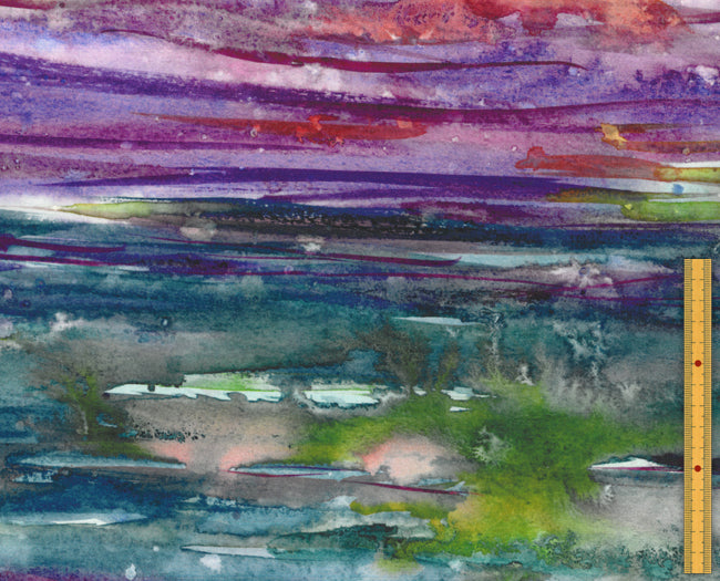 ハンドメイド用生地｜Soulstice 水彩画反物（9.3m×110cm）綿100%