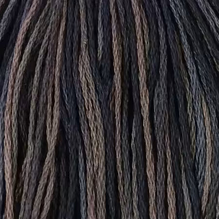 Valdani 段染め6本撚りコットン刺しゅう糸 10yd｜P11 Aged Black | ブラック