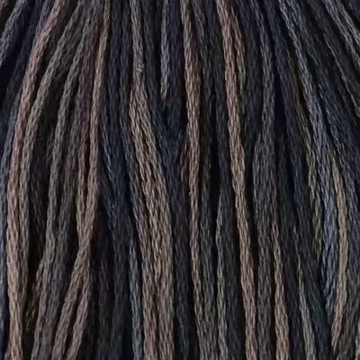 Valdani 段染め6本撚りコットン刺しゅう糸 10yd｜P11 Aged Black | ブラック