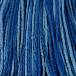 Valdani 段染め6本撚りコットン刺しゅう糸 10yd｜P7 Withered Blue | ブルー
