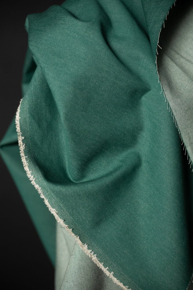 グリーンデニム｜Merchant & Mills Jade Green 10oz Organic Denim｜160cm幅