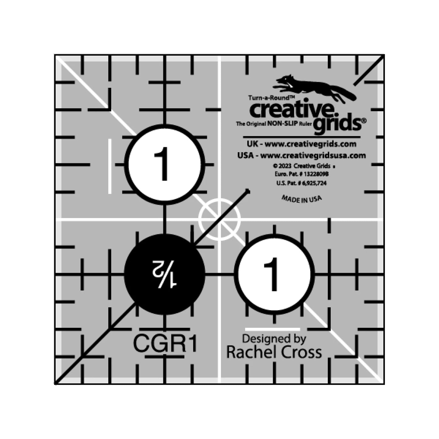 ルーラー CREATIVE GRIDS 1-1/2" x 1-1/2" スクエア