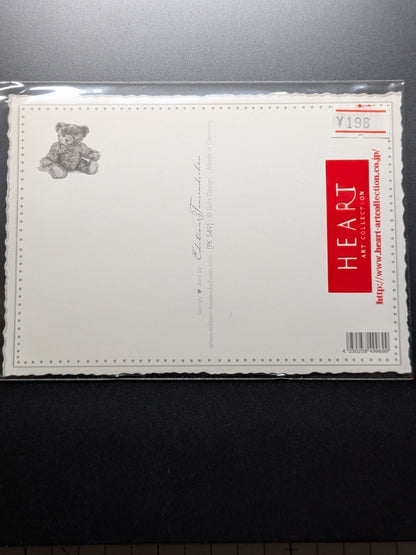 くまのぬいぐるみポストカード  HEART ART COLLECTION