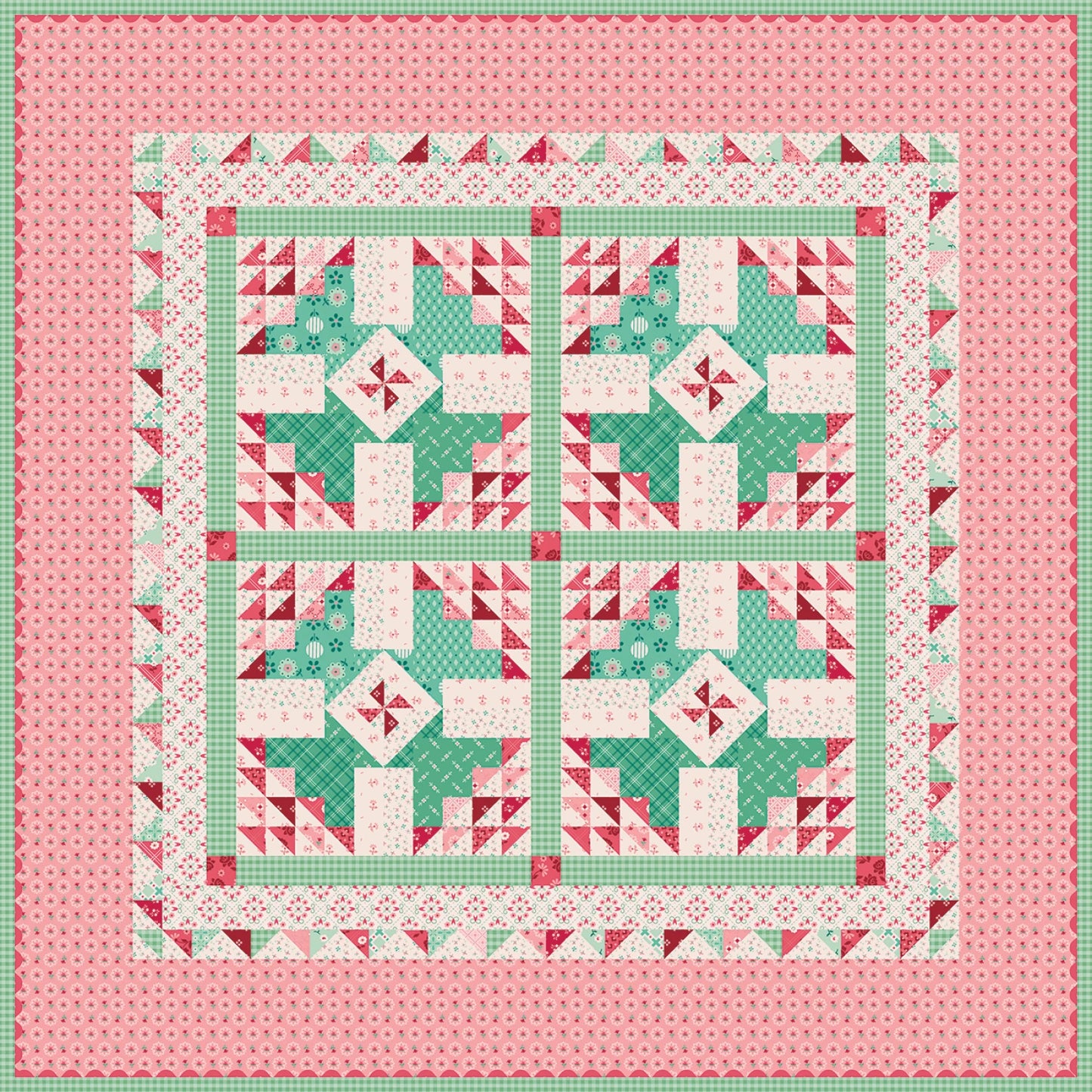 Lori Holt Berry Baskets Table Topper Kit / ベリーバスケットのテーブルランナー・キット