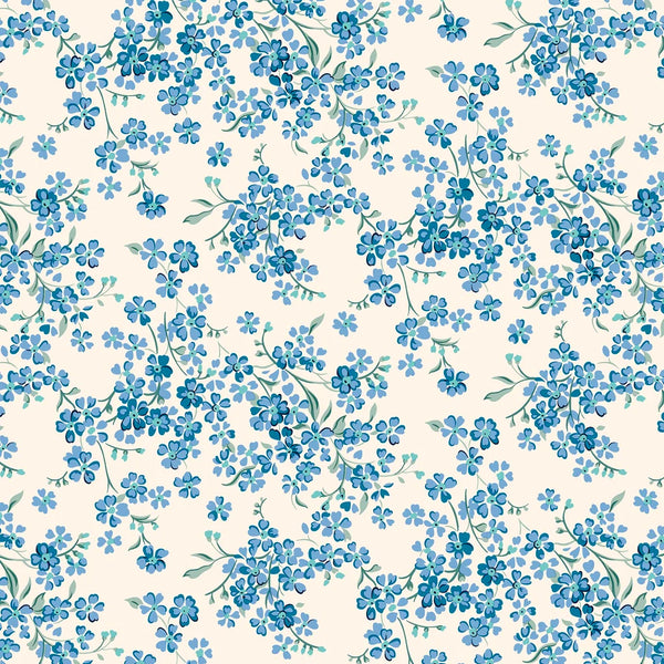 ハンドメイド用生地｜Liberty Floral Nostalgia Forget-Me-Not Trail C 反物（13.7m×110cm）綿100%