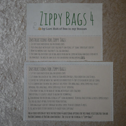 4月【SLOW STITCH  SET】Lori Holt / Zippy Bags 4 プロジェクト・バッグセットD