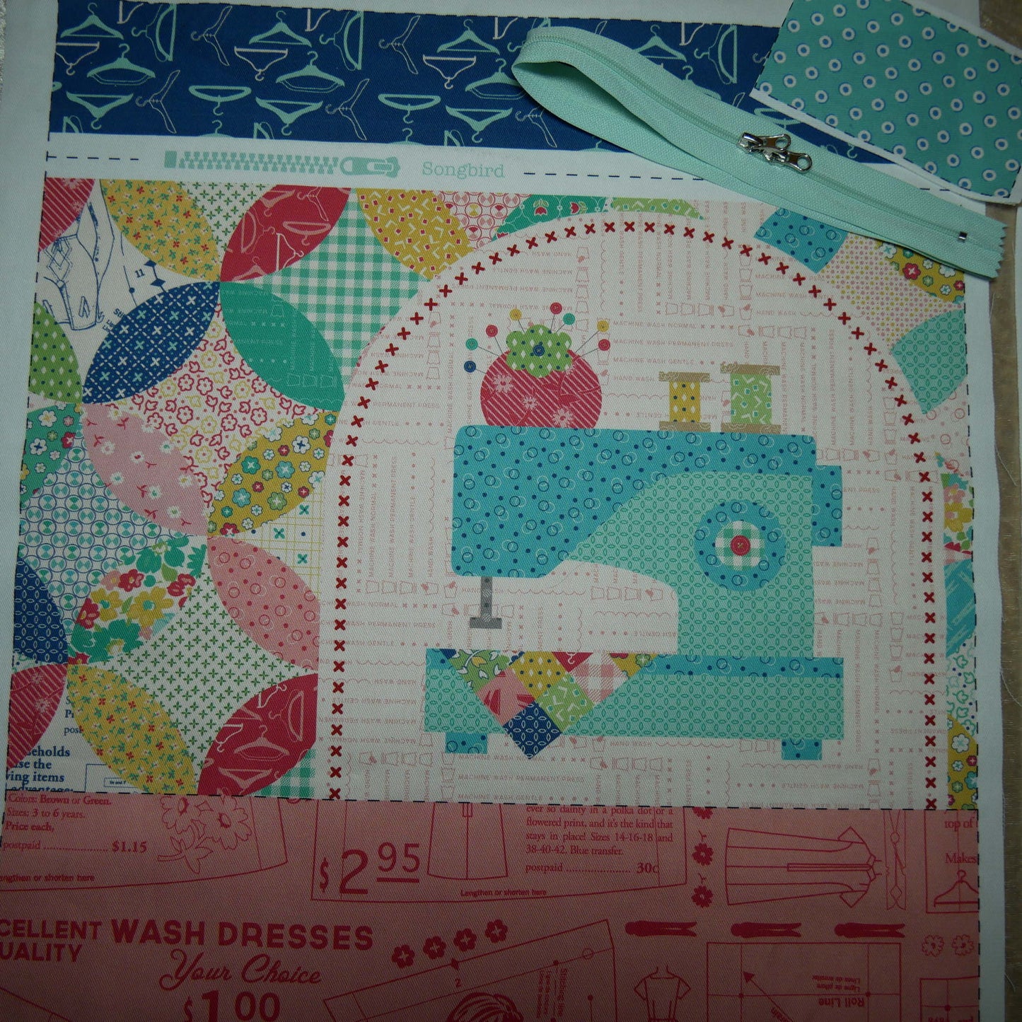 4月【SLOW STITCH  SET】Lori Holt / Zippy Bags 4 プロジェクト・バッグセットA