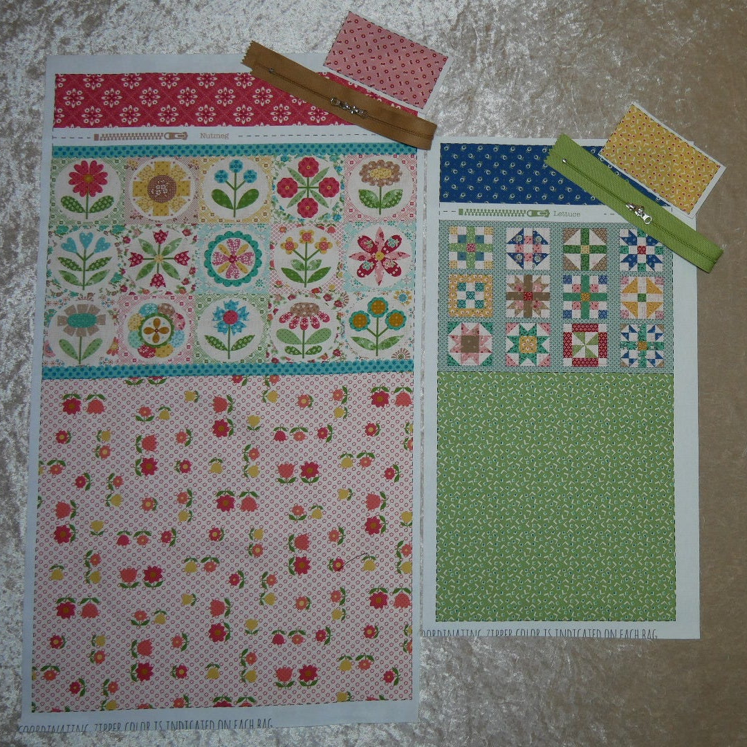 4月【SLOW STITCH  SET】Lori Holt / Zippy Bags 4 プロジェクト・バッグセットB