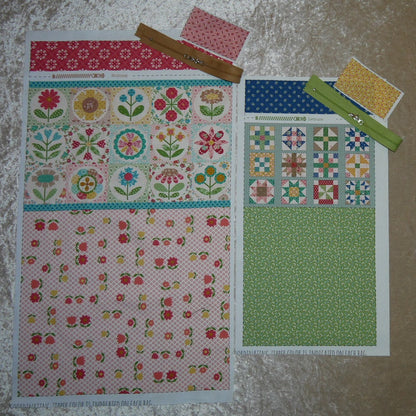 4月【SLOW STITCH  SET】Lori Holt / Zippy Bags 4 プロジェクト・バッグセットB