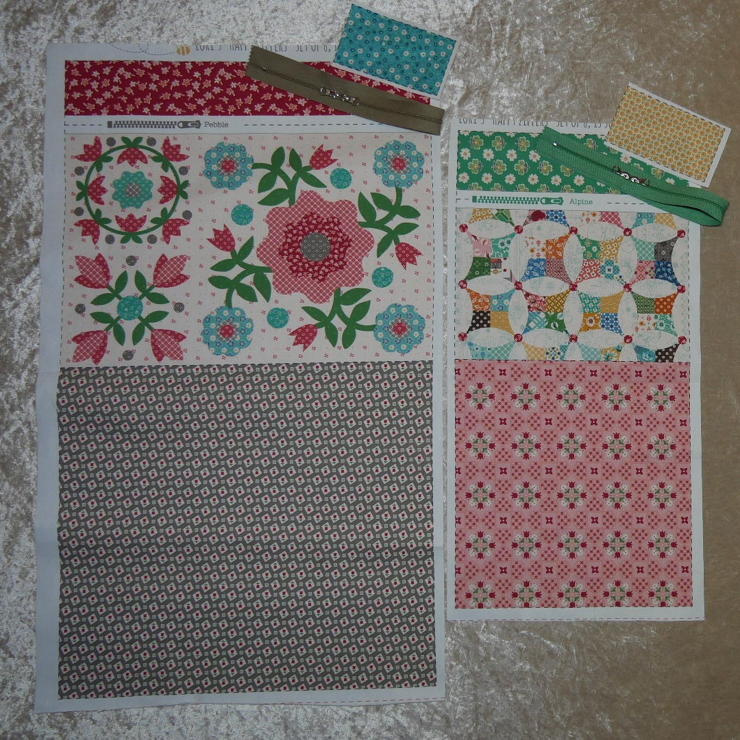 4月【SLOW STITCH  SET】Lori Holt / Zippy Bags 4 プロジェクト・バッグセットC