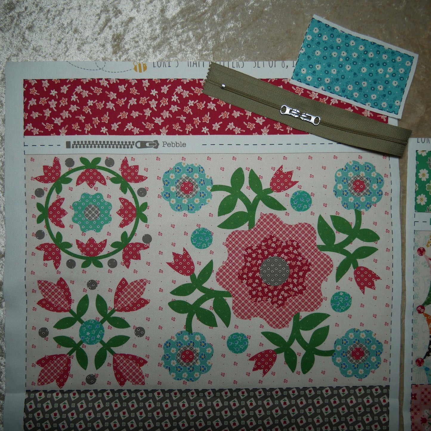 4月【SLOW STITCH  SET】Lori Holt / Zippy Bags 4 プロジェクト・バッグセットC