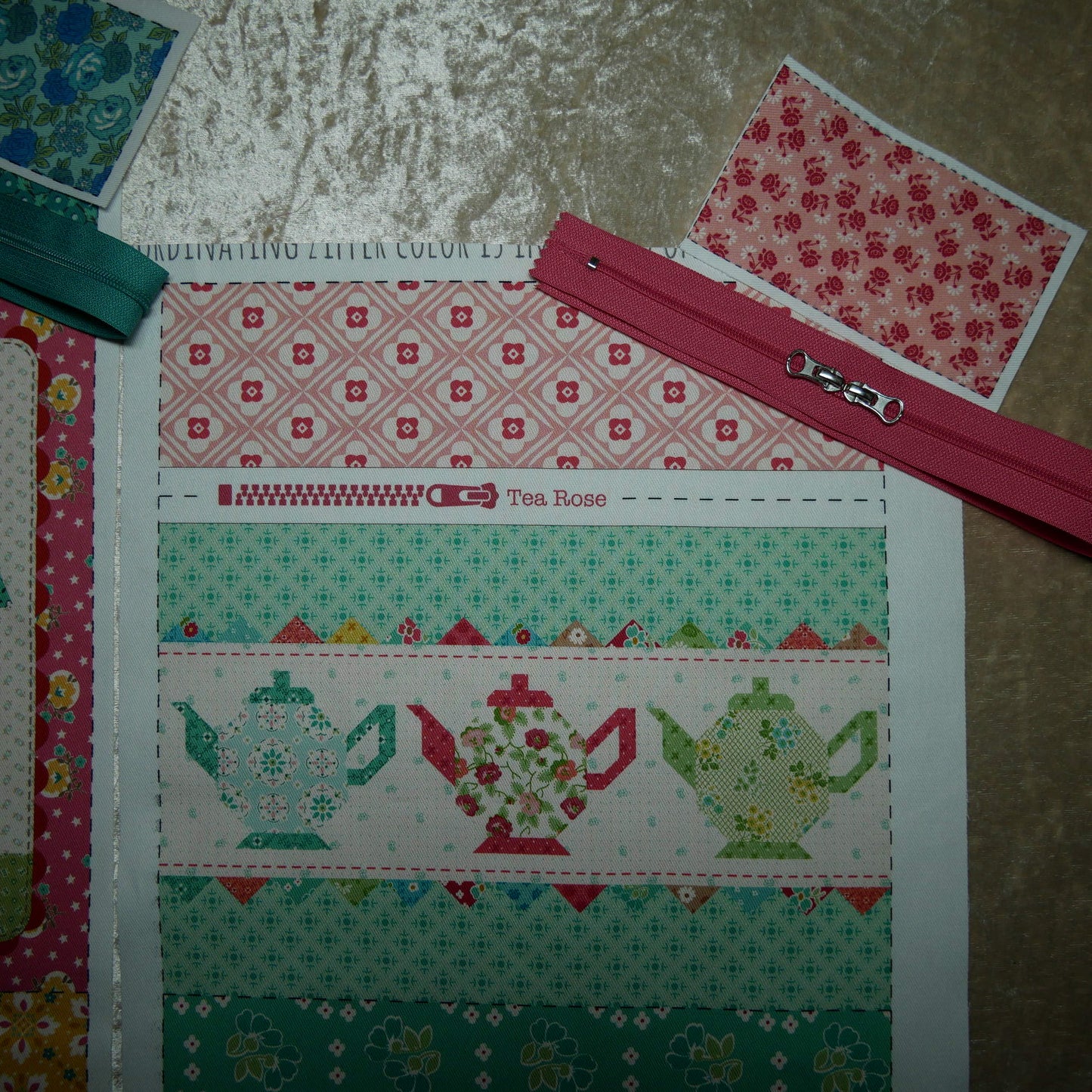 4月【SLOW STITCH  SET】Lori Holt / Zippy Bags 4 プロジェクト・バッグセットD