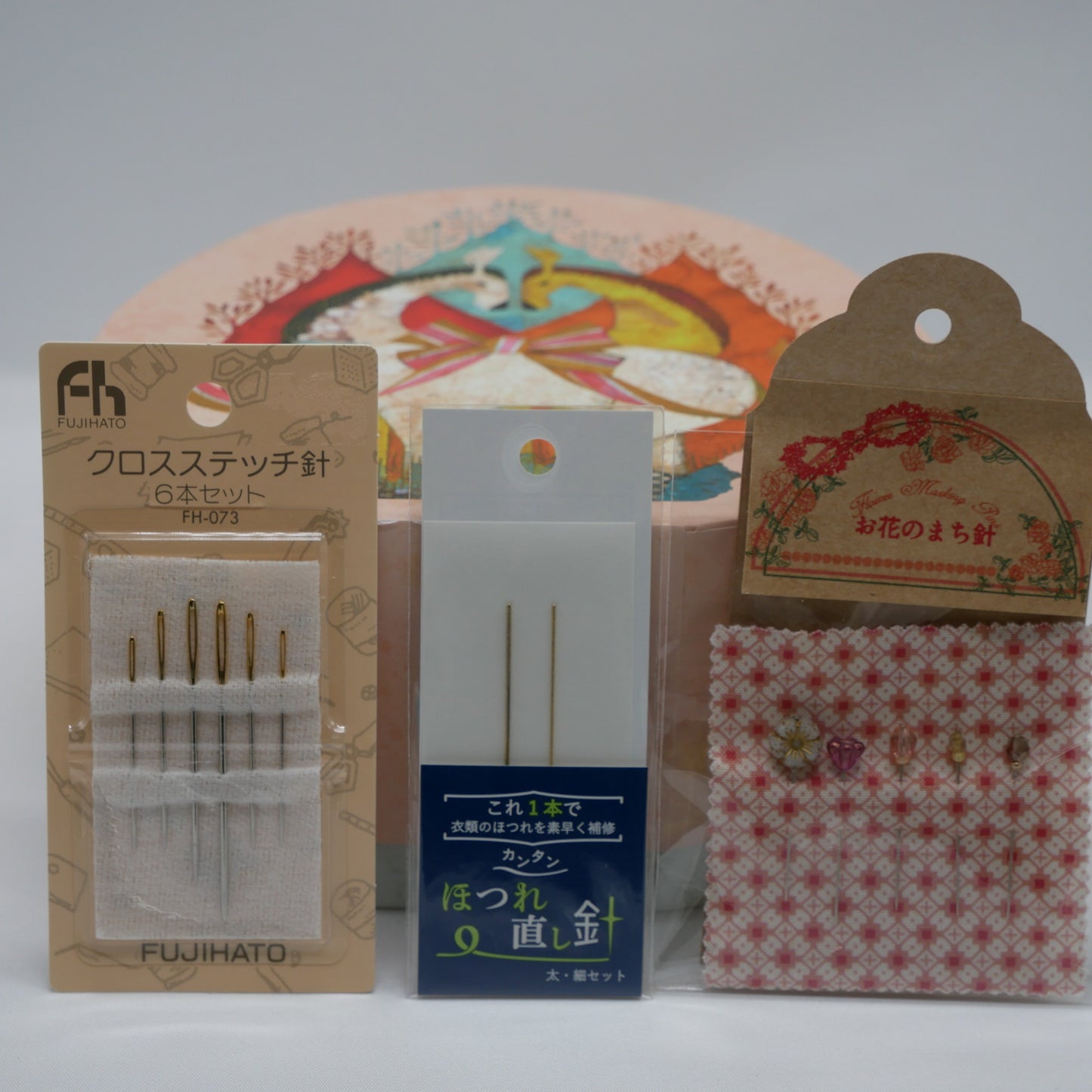 4月の手芸教室ご予約【 Stitch Along with Sajou!】フラワー・リースのニードルブック