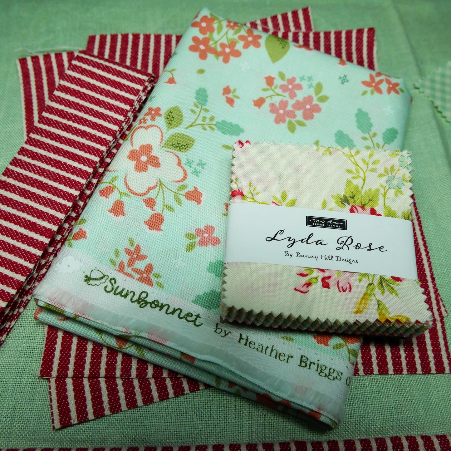 【SLOW STITCH  SET】春・パッチワークのティーマットとコースター生地セット