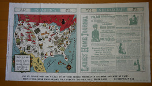 パネル生地｜Sew America Pillow Panel 23½インチ×43½インチ（約60cm×110cm）綿100%