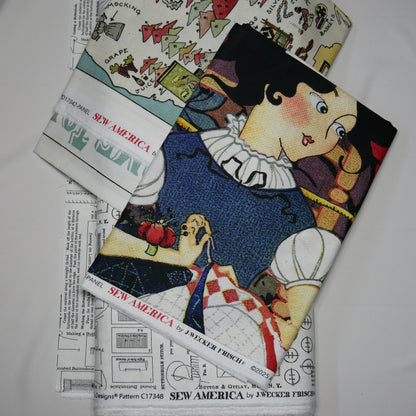 パネル生地｜Sew America Pillow Panel 23½インチ×43½インチ（約60cm×110cm）綿100%