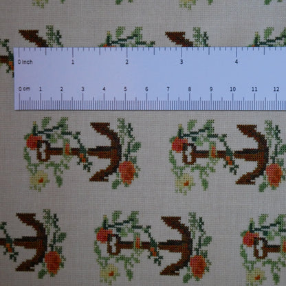ハンドメイド用生地｜Saltwater イカリ反物（13.5m×110cm）綿100%