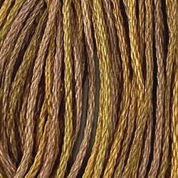 Valdani 段染め6本撚りコットン刺しゅう糸 10yd｜P5 Tarnished Gold | 黄土色