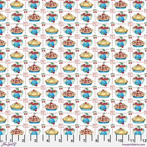ハンドメイド用生地 | American as Cherry Pie - White|Happy Birthday, America by Mary Engelbreit