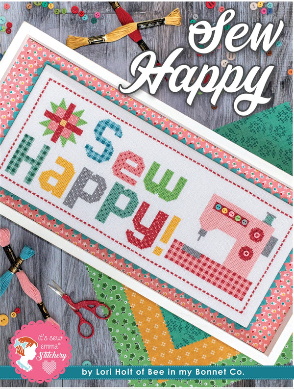 クロス・ステッチ図案 Sew Happy!｜Lori Holt