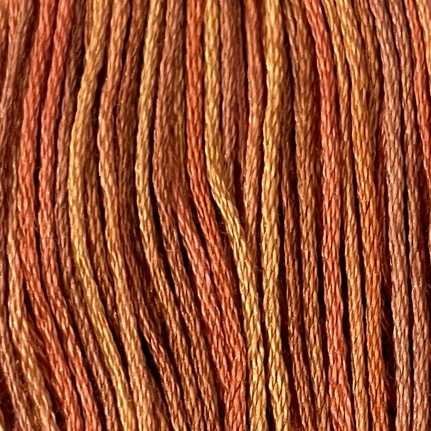 Valdani 段染め6本撚りコットン刺しゅう糸 10yd｜P6 Rusted Orange | オレンジ