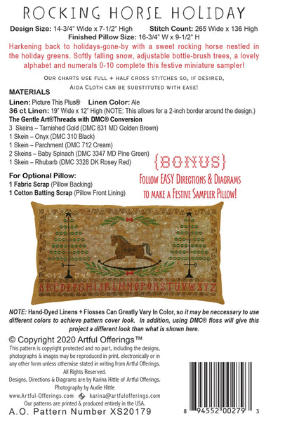 図案 ARTFUL OFFERINGS / Rocking Horse Holiday