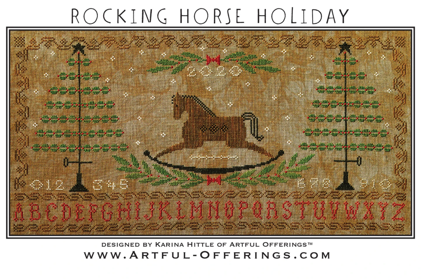 図案 ARTFUL OFFERINGS / Rocking Horse Holiday
