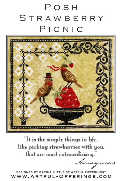 図案 ARTFUL OFFERINGS / Posh Strawberry Picnic