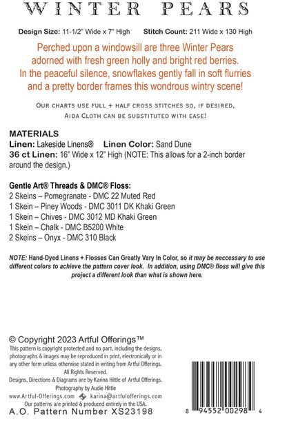 図案 ARTFUL OFFERINGS / Winter Pears