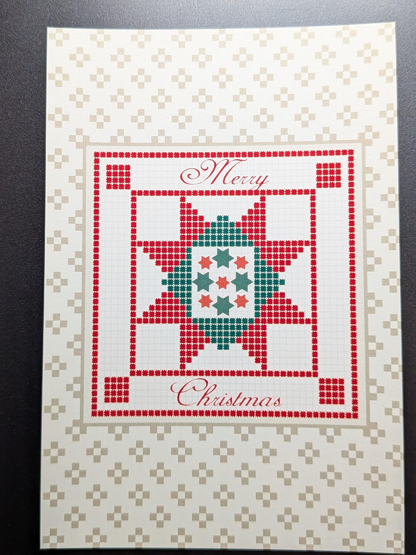 クリスマスカード クロスステッチ刺繡柄