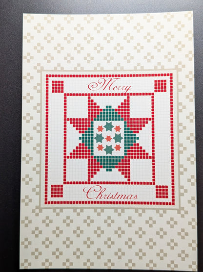クリスマスカード クロスステッチ刺繡柄