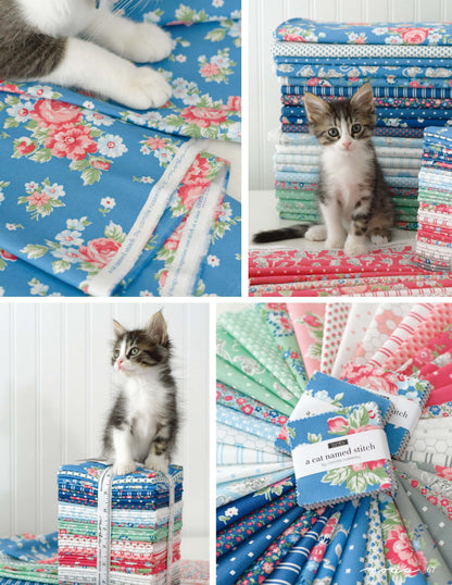 パッチワーク生地セット｜Camille Roskelley 10インチスクエア（約25.4cm角）42枚 A cat named Stitch