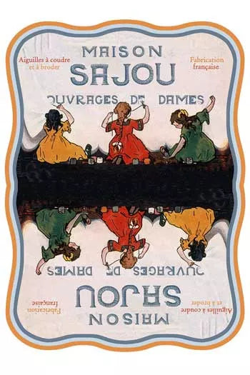 Sajou-needlebook-40-needles-embroidery-sewing-crozon ニードルブック針40本入りアソート　刺しゅうする女の子たち